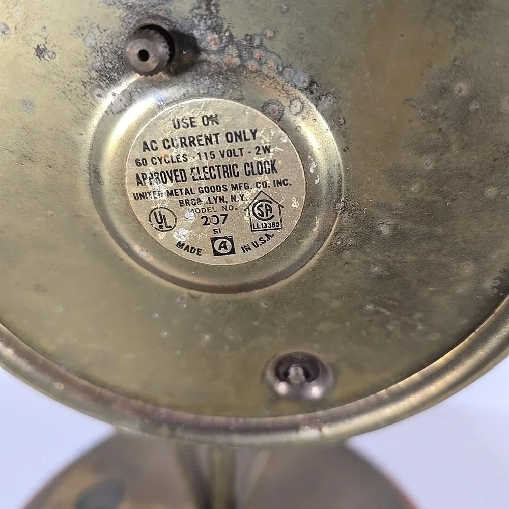 Vintage Sessions United Scale‎ of Justice Electric Clock Made In USA - Working